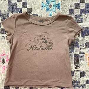 Brandy Melville Brown Nashville Kids Tee